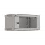 LANBERG RACKOVÁ SKŘÍŇ 19" NÁSTĚNNÁ 4U/540X350 (FLAT PACK) S PROSKLENÝMI DVEŘMI ŠEDÁ