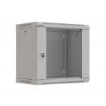 LANBERG 19" RACKOVÁ SKŘÍŇ PRO MONTÁŽ NA STĚNU 9U/540X350 (FLAT PACK) S PROSKLENÝMI DVEŘMI ŠEDÁ
