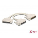 Delock Adaptér z 50 pin zástrčkového konektoru Y-Cable Splitter D-Sub na 2 x 50 pin zásuvky D-Sub, se šrouby,30 cm
