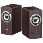 Genius SP-HF400 Reproduktory, 2.0, 10W, 3,5mm jack, dřevěné, tmavé dřevo