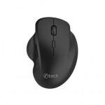 C-TECH myš WLM-14BK Dual mode, bezdrátová, ergo, BT5.0 + 2,4GHz, 1600DPI, 6 tlačítek, USB nano receiver, černá