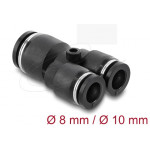 Delock Pneumatická spojka 2 x 8 mm na 1 x 10 mm s montážním otvorem ve tvaru Y