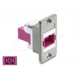 Delock Panelový adaptér SC Simplex samice na SC Simplex samice, stříbrný / fialový / bílý