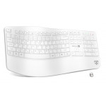 CONNECT IT FOR HEALTH Ergonomická klávesnice, bezdrátová, USB 2.4GHz, CZ + SK verze, BÍLÁ