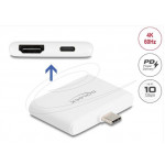 Delock Adaptér z rozhraní USB Type-C™ na HDMI 4K 60 Hz a USB Type-C™ Data + PD 94 W