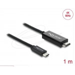 Delock Koaxiální kabel USB Type-C™ na HDMI (DP Alt Mode) 4K 60 Hz s pleteným opláštěním 1 m
