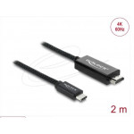Delock Koaxiální kabel USB Type-C™ na HDMI (DP Alt Mode) 4K 60 Hz s pleteným opláštěním 2 m