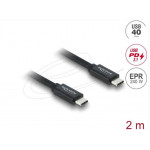 Delock Koaxiální kabel USB 40 Gbps USB PD 3.1 240 W 2 m