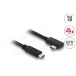 Delock Koaxiální kabel USB 40 Gbps pravoúhlý levý / pravý USB PD 3.1 240 W 1 m