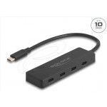 Delock Rozbočovač USB 10 Gbps, USB Type-C™, se 4 x zásuvkami USB Type-C™ černá