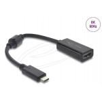 Delock Adaptér z rozhraní USB Type-C™ na HDMI (režim DP Alt) 8K 60 Hz s HDR a HDCP černá
