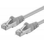 Premiumcord Patch kabel CAT 6a S-FTP,RJ45-RJ45,LSOH, AWG 26/7 0,5m šedá