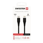 SWISSTEN NABÍJECÍ KABEL USB-C / LIGHTNING 1,0 M ČERNÝ