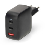 Nedis WGCHA100WBK - Síťová Nabíječka | 100 W | GaN | PD3.0 | Funkce rychlého nabíjení | 3 výstupy | USB-A / 2x USB-C™ | 