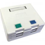 OPTIX Zásuvka nad omítku pro 2x keystone, protiprachová