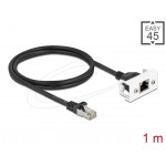 Delock Síťový prodlužovací kabel pro Modul Easy 45 S/FTP ze zástrčkového konektoru RJ45 na zásuvkový kon