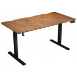 Endorfy Atlas L Electric Dark Wood,Herní stůl, motorizovaný, výškově stavitelný,cable management,150×76cm,nosnost 80kg,hnědo-černá