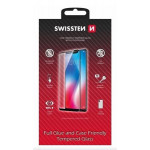 SKLO SWISSTEN FULL GLUE, COLOR FRAME, CASE FRIENDLY PRO APPLE IPHONE 17 ČERNÉ