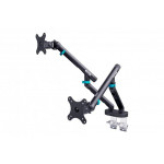 Digitus držák na dva monitory 2x 35"/10 kg, mechanická pružina, VESA: 75x75, 100x100, černý