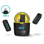 CONNECT IT Wireless mikrofon ClipMic Pro USB-C (2 ks + receiver) set ČERNÝ
