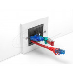 Delock Kryt pro správu kabelů, 86 x 86 mm, s černými kartáčovými pásky