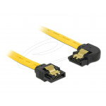 Delock Kabel SATA, 6 Gb/s, přímý na pravoúhlý doleva, 30 cm, žlutý