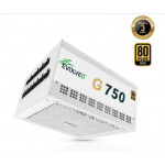 EVOLVEO G750 zdroj 750W, 80+ GOLD, ATX 3.1, aPFC, 140 mm ventilátor, záruka 3 roky, bílý