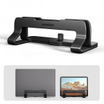 AXAGON STND-VB vertikální hliníkový stojan na notebook 10"-17.3" nastavitelný rozestup, černý