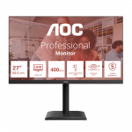 AOC LCD U27E4CV 27" IPS 4K/3840x2160@60Hz/4ms/400cd/2xHDMI/DP/4xUSB/USB-C dock/RJ45/Repro/Pivot/HAS/5 let