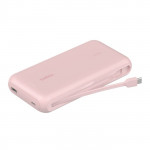 Belkin BOOST CHARGE™ USB-C Power Delivery PowerBanka s integrovaným USB-C kabelem, 10000mAh, 30W, růžová