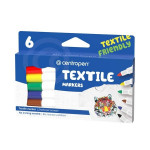 Textilní popisovač Centropen 2739 - sada 6 barev