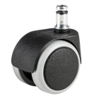 Náhradní kolečka k židlím - na tvrdé podlahy, čern