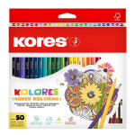 Pastelky Kores Kolores Mandalas,trojhran.,50 barev