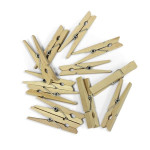 Dekorační kolíčky dřevěné - 47 mm, přírodní, 12 ks