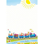 Diplom A4 - motiv dětský vlak, 170 g/m2, 25 ks