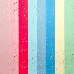 Kreativní papír A4 - třpytivé tečky,mix barev,15ks