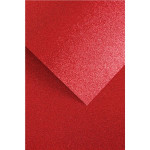 Kreativ. papír A4 třpytivý - 210 g/m2, červ., 5 ks