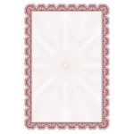 Diplom A4 - růžový rámeček, 170 g/m2, 25 ks