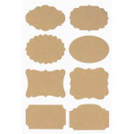 Popisovatelné samol.etikety kraftové,hnědé,32ks