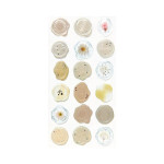 Dekorativní samolepicí pečetě - béžové, 18 ks
