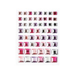 Samolepicí dekor.kamínky,mix velikostí,růžové,57ks