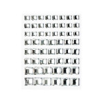 Samolepicí dekor.kamínky,mixvelikost,stříbrné,57ks