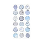 Dekorativní samolepicí pečetě - světle modré,18 ks