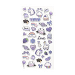 Dekorativní samolepky - ENJOY, fialové,mix motivů