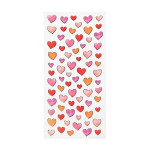 Dekorativní samolepky - pastel.srdce, růž. odstíny