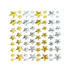 Samolepicí dekor. hvězdičky, stříbrné a zlaté,64ks
