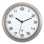 Nástěnné hodiny, plast, 30 cm, stříbrné