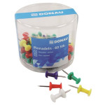 Nástěnkové připínáčky Donau, 60 ks, mix barev