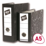 Pák.pořadač A5 na výšku HIT Office - 8,mramor čer.
