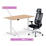 Ergonomický set nábytku - DUO, dub/kov